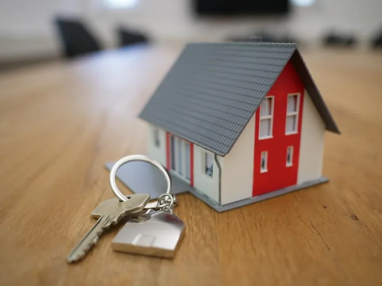 A couple receiving keys to their new home